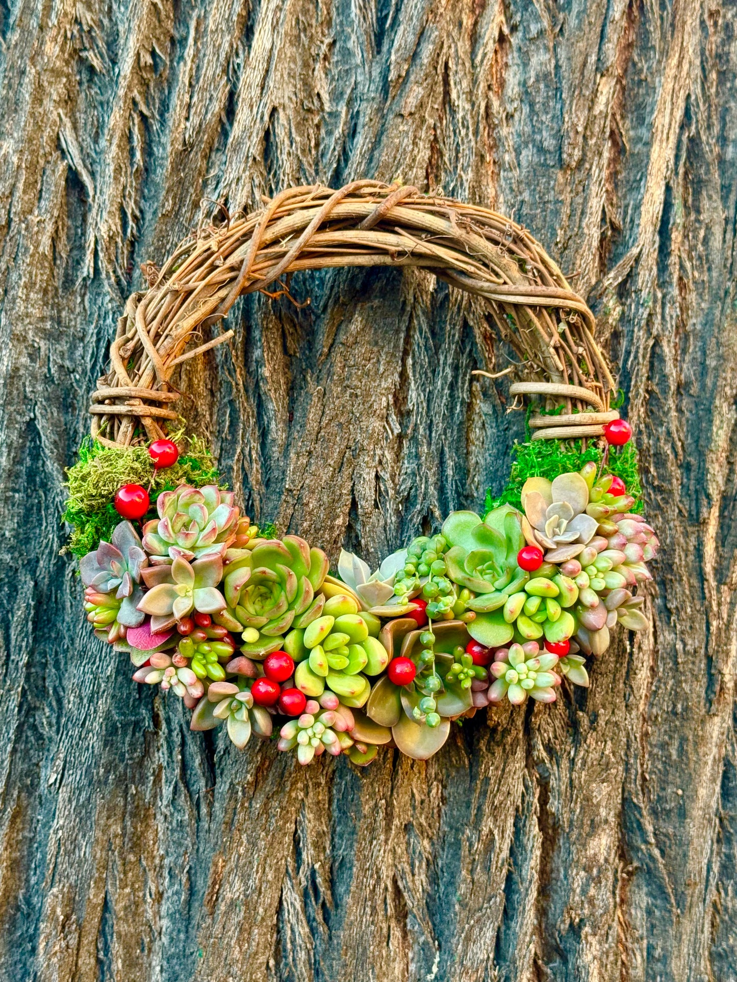 Berry Christmas Grapevine Wreath