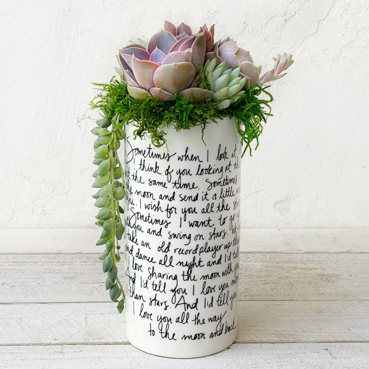 love succulents Love Letter Vase