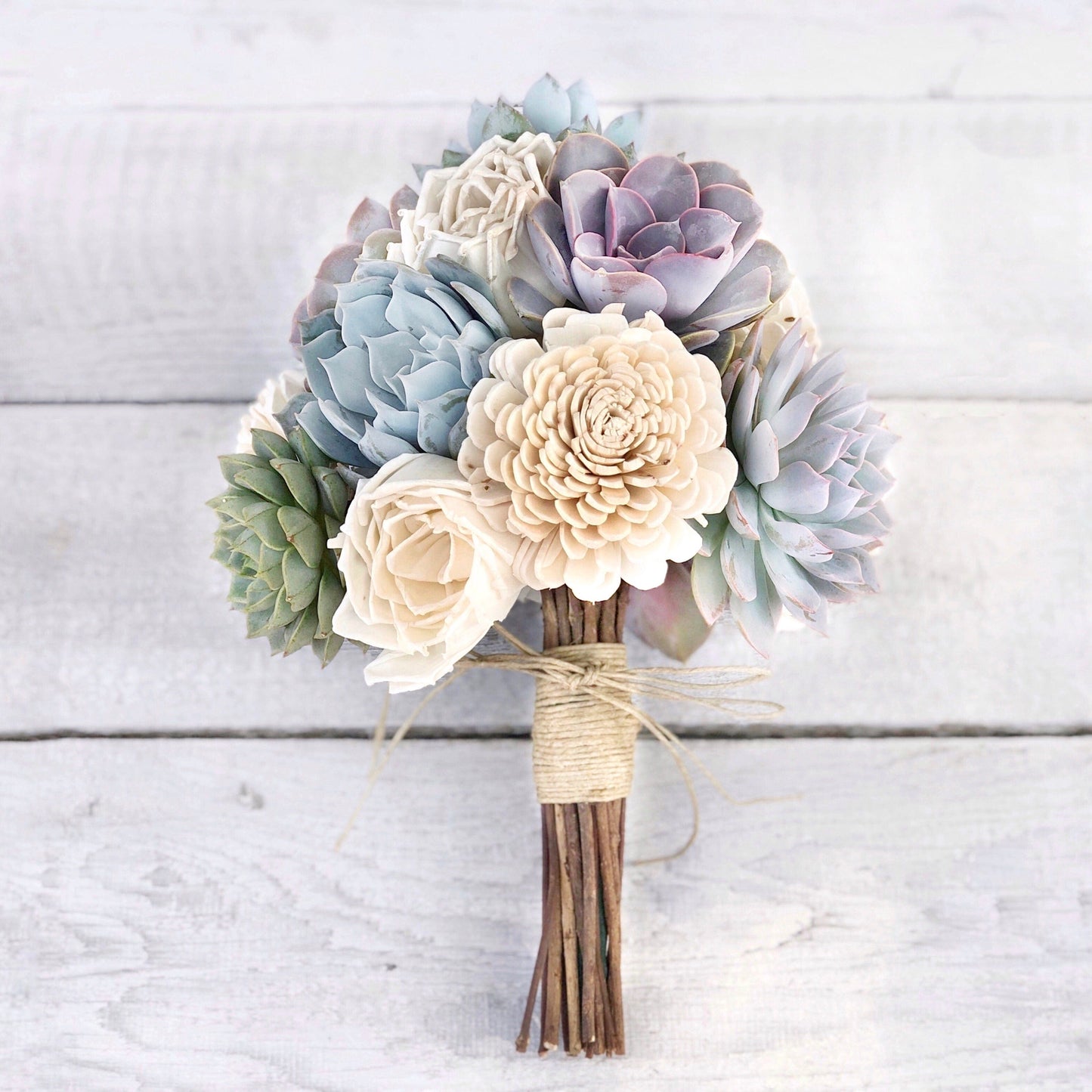 Wedding Bouquet With Sola Flowers.