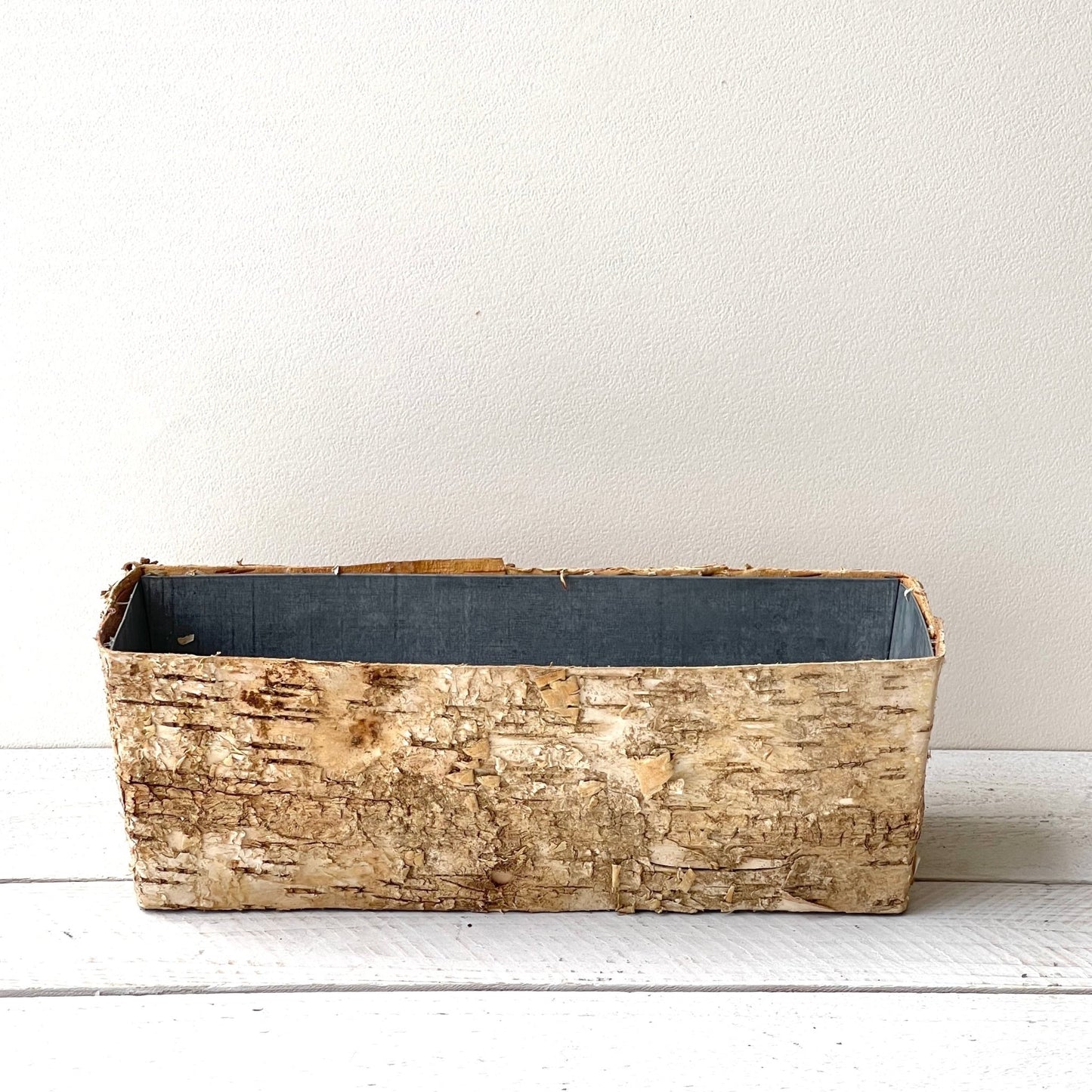 Unplanted Weston Birch Trimmed Planter - Succulent Artworks