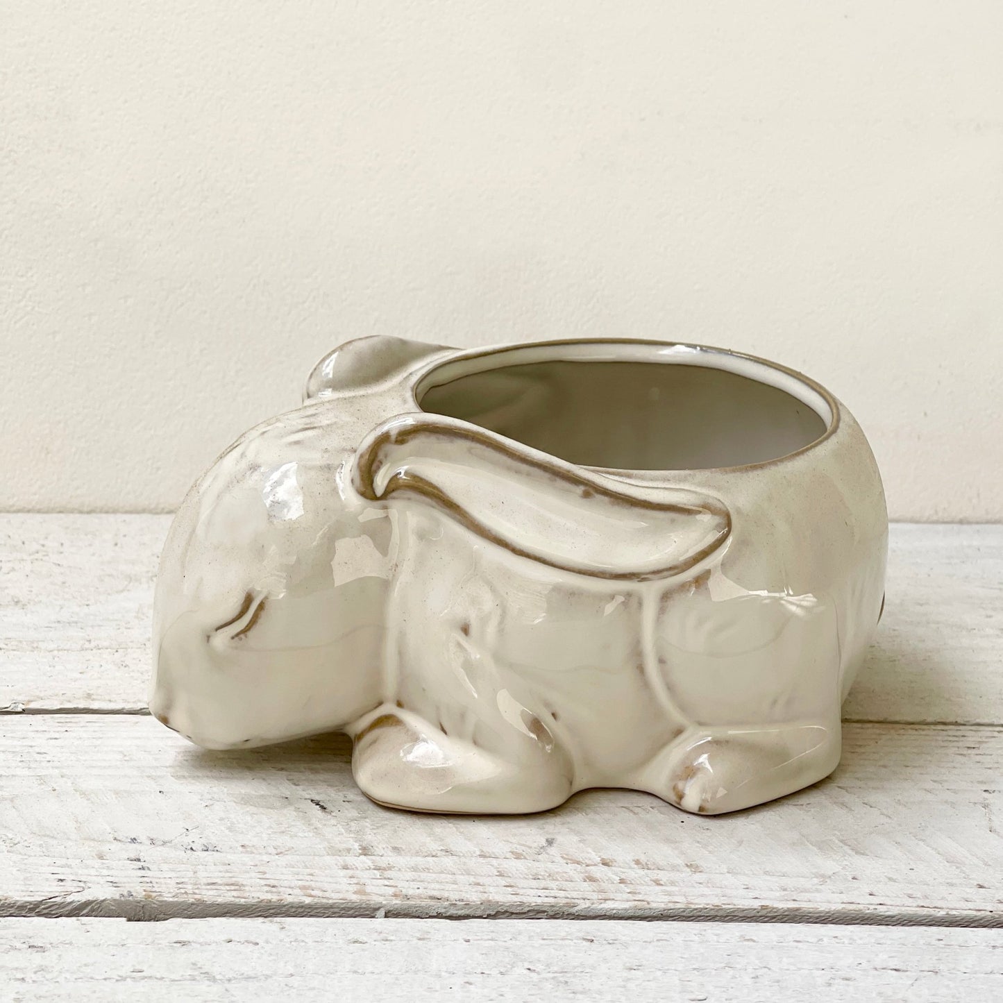 Unplanted Sleepy Bunny Planter - Succulent Artworks