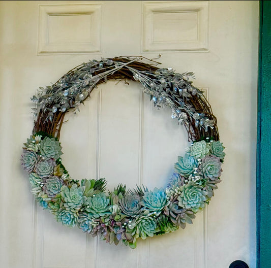Frosted Blue Wreath