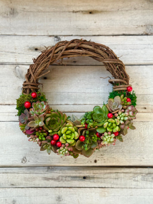 Berry Christmas Grapevine Wreath
