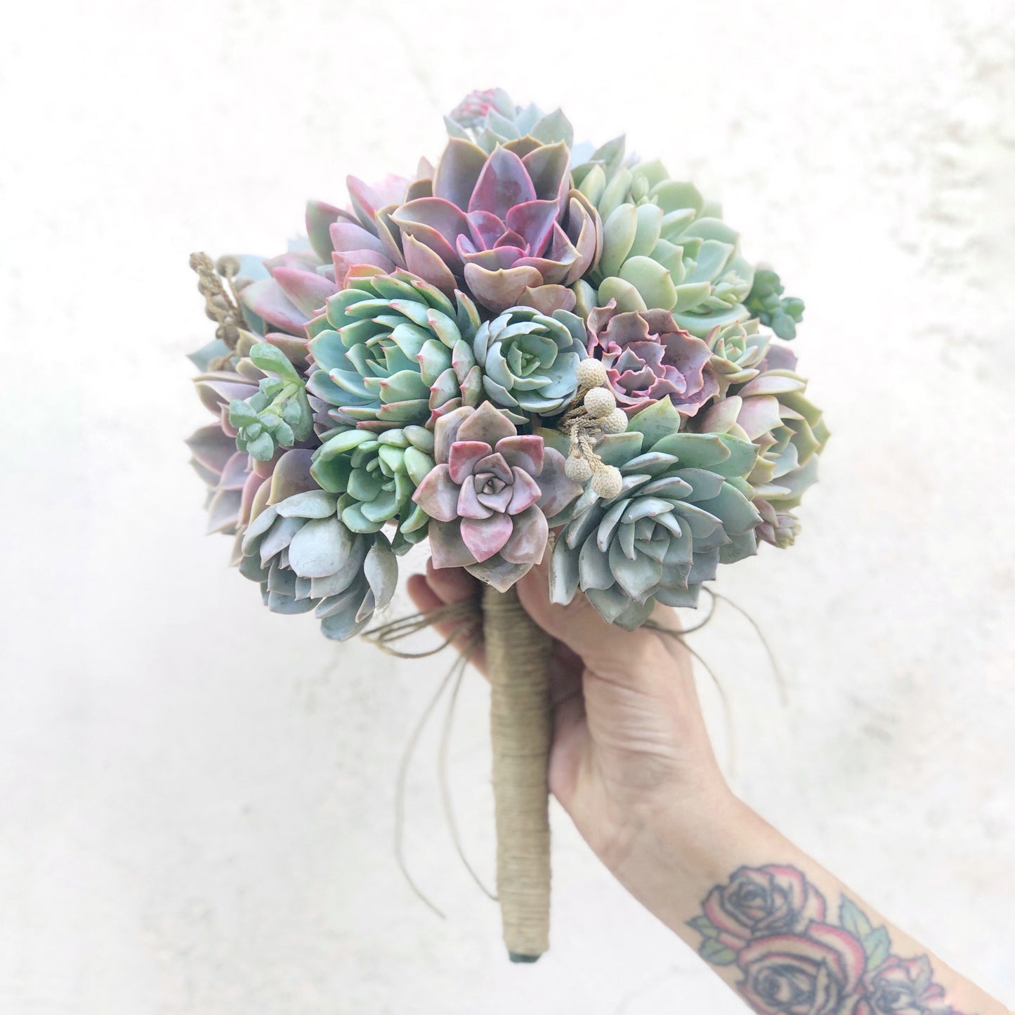 Succulent Wedding Bouquet.