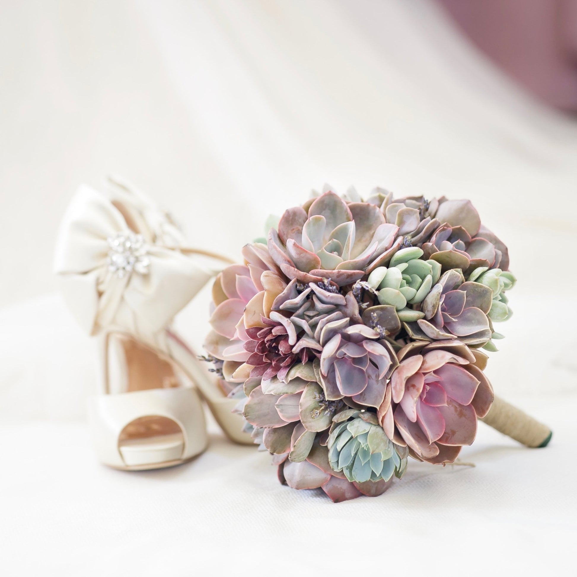 succulent wedding arrangements Succulent Bridal Bouquets