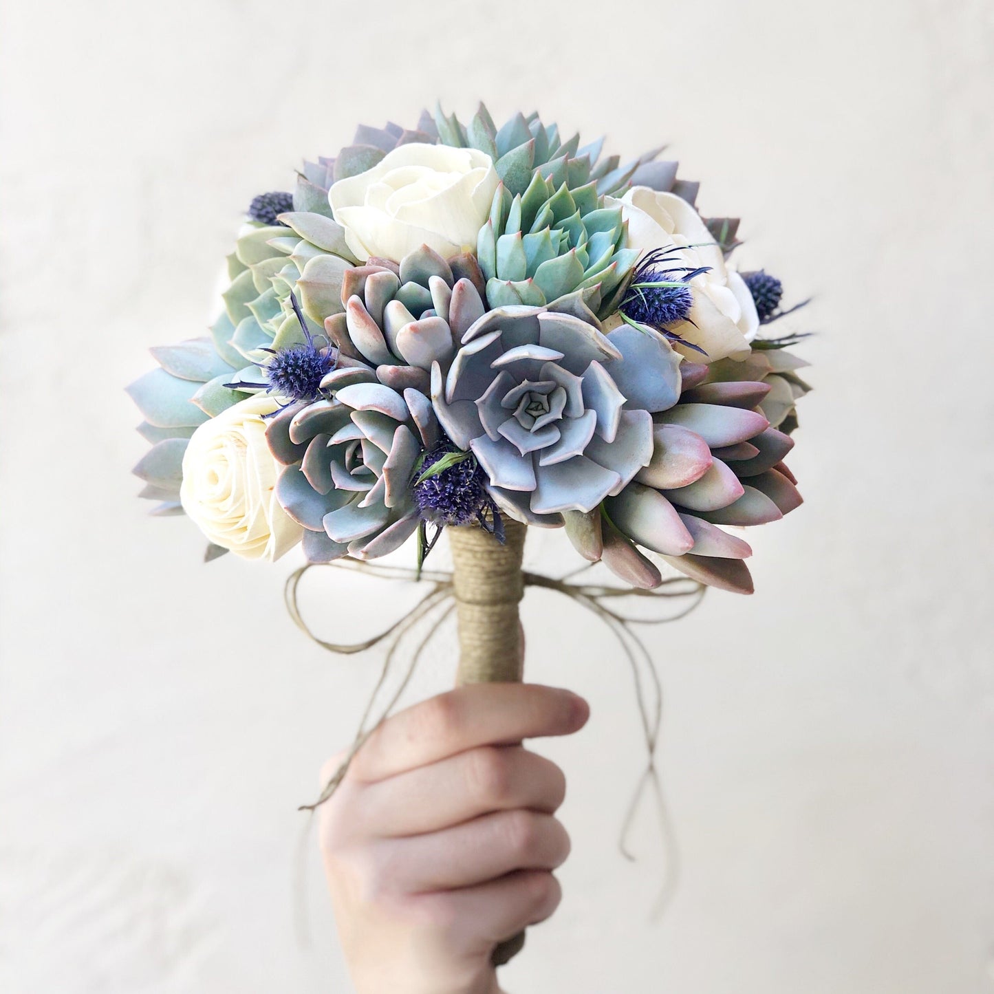 Wedding Bouquet With Sola Flowers.