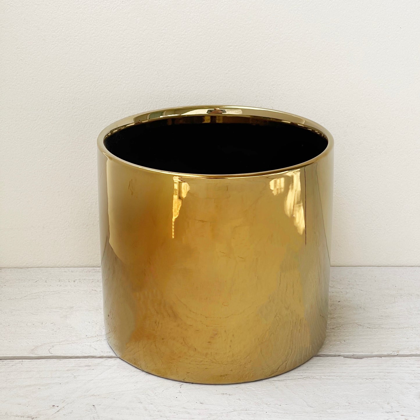 Unplanted Golden Glazed Ceramic pot